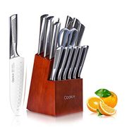 Cookit 15-Piece Stainless Steel Hollow Handle Kitchen Chef Knives Set